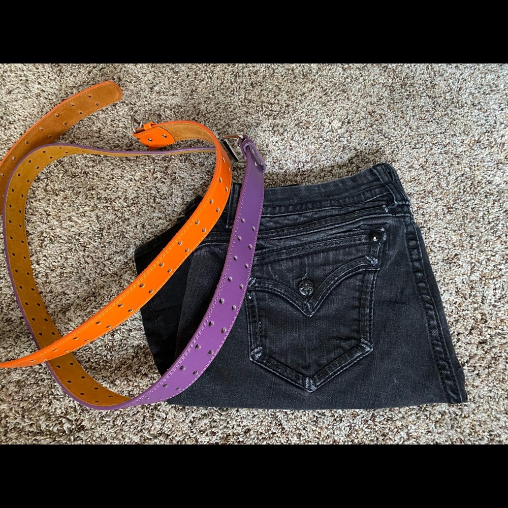 Size 33 Miss Mays black vintage and two belts, see pictures on my closet site
